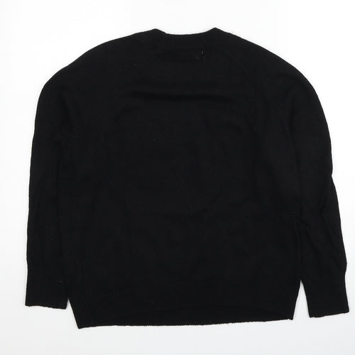 H&M Womens Black Round Neck Polyamide Pullover Jumper Size XS - Sealed with a Kiss