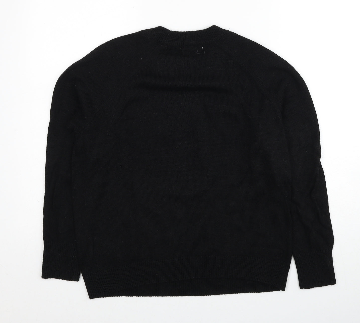 H&M Womens Black Round Neck Polyamide Pullover Jumper Size XS - Sealed with a Kiss