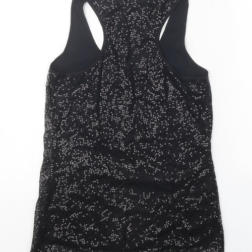 Romeo & Juliet Couture Womens Black Polyester Basic Tank Size S Scoop Neck