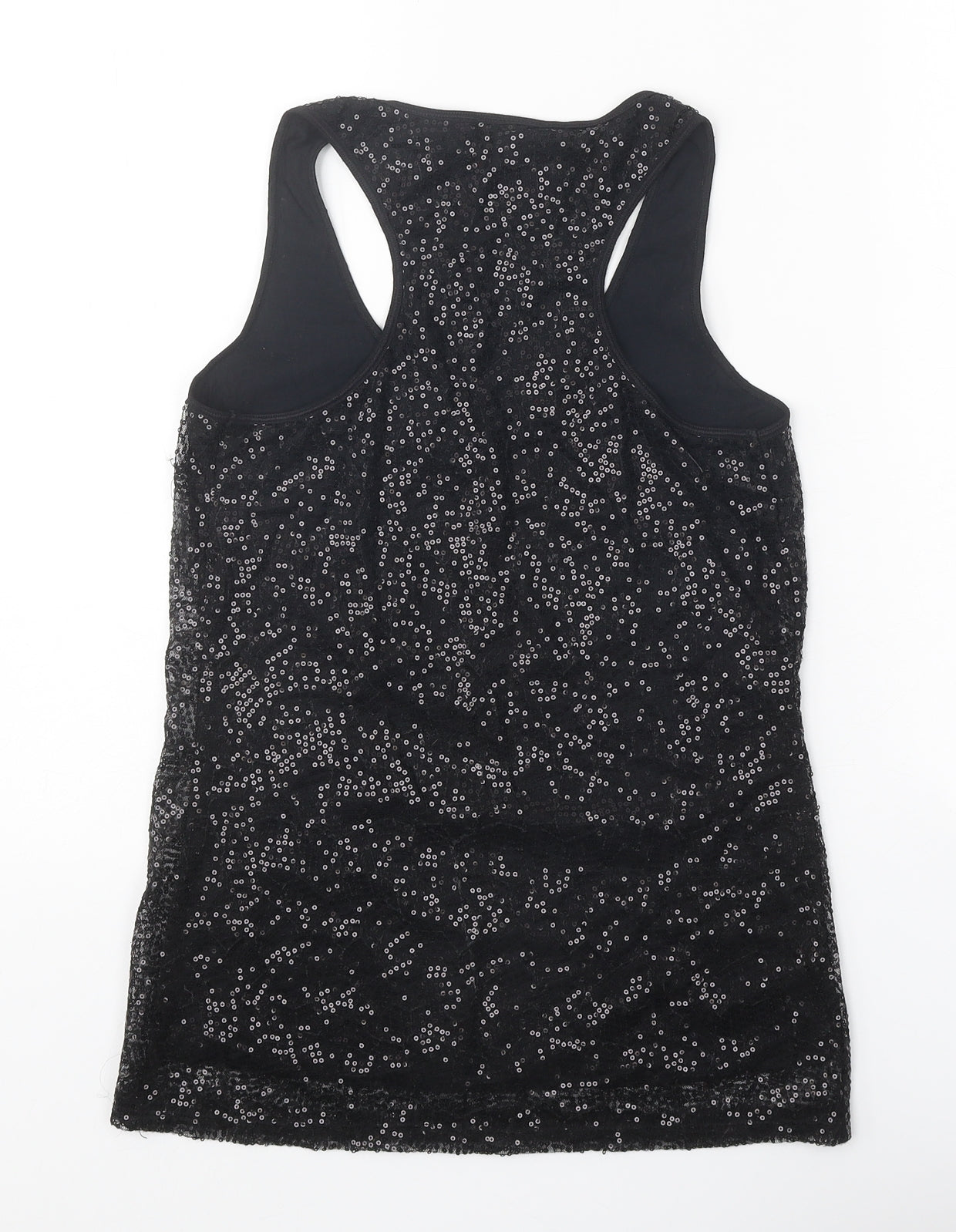Romeo & Juliet Couture Womens Black Polyester Basic Tank Size S Scoop Neck