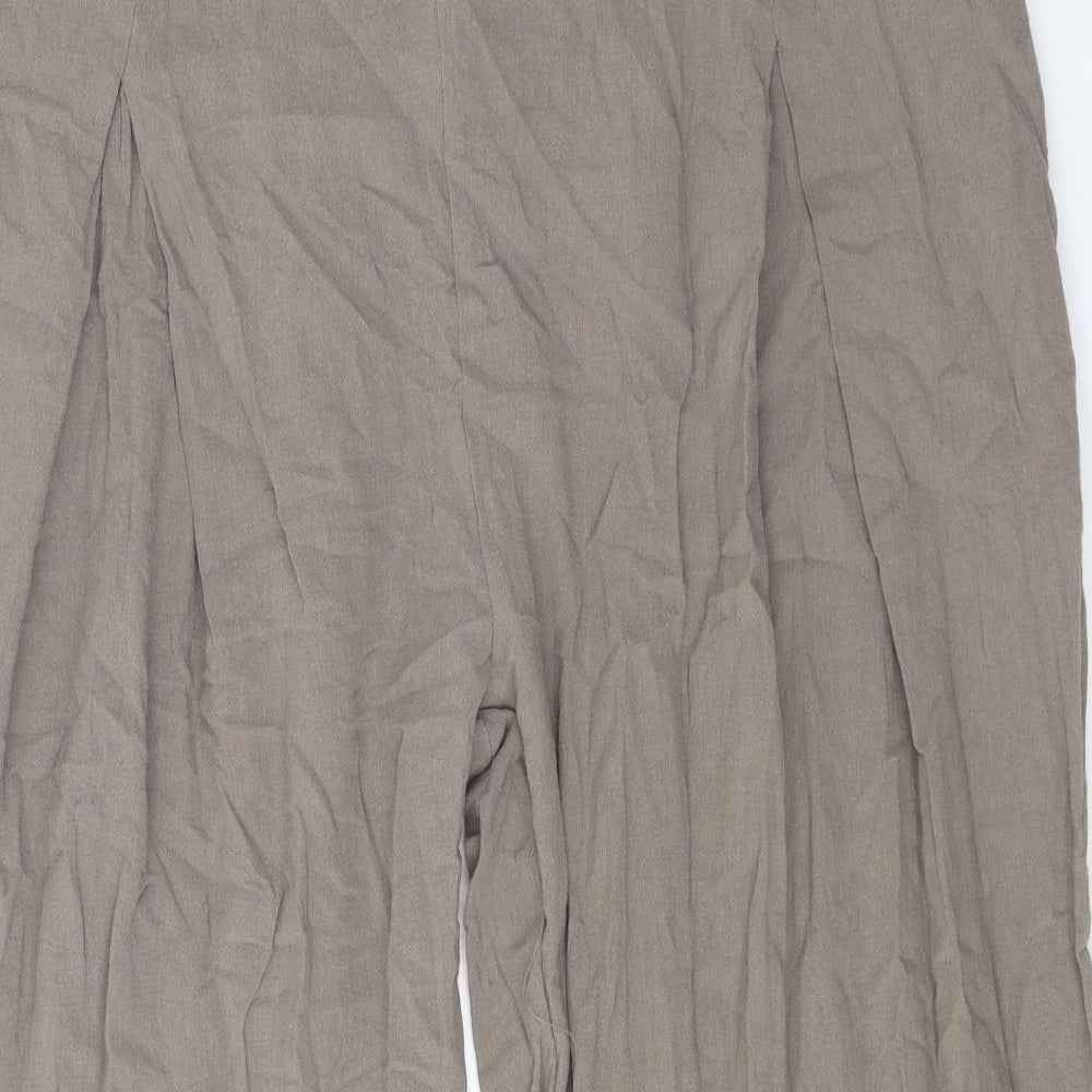 Preworn Womens Grey Cotton Trousers Size 3XL Regular