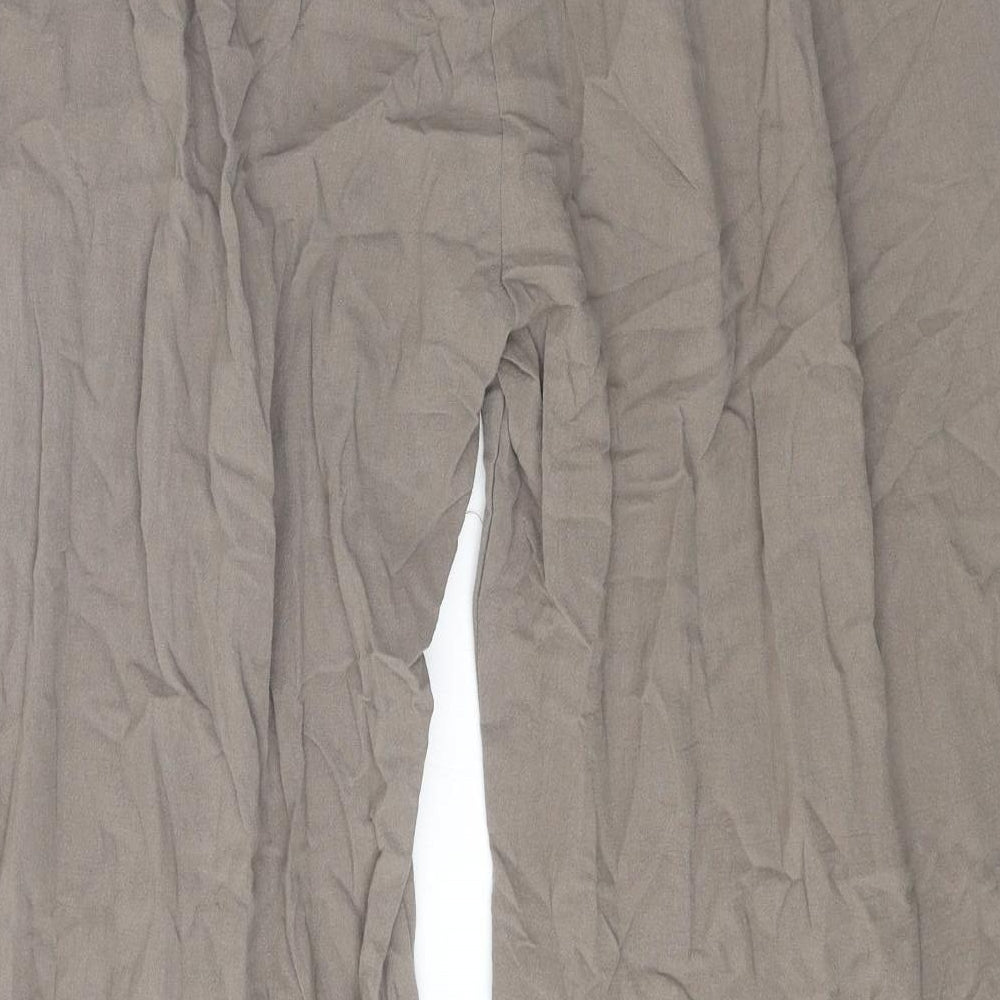 Preworn Womens Grey Cotton Trousers Size 3XL Regular