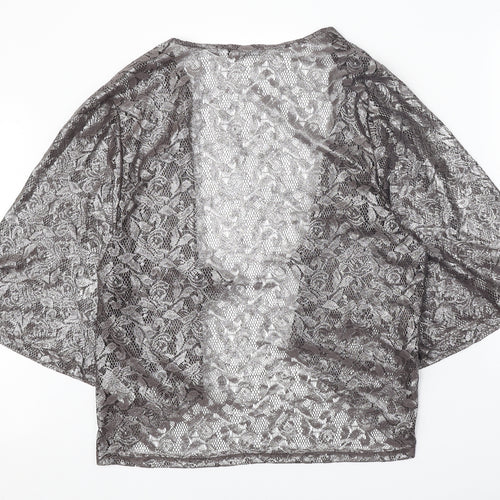Atmosphere Womens Brown Floral Polyester Jersey Blouse Size S V-Neck