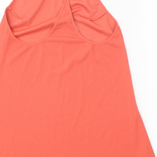 Mango Womens Orange Polyester Trapeze & Swing Size L Halter Snap