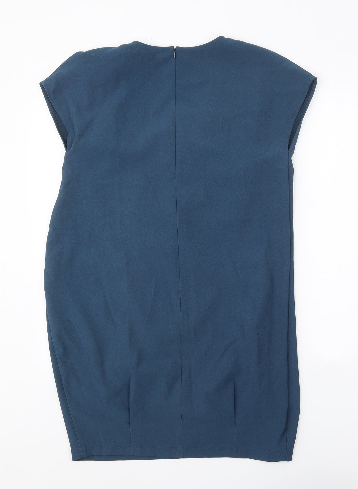 Dote Womens Blue Polyester Sheath Size L Scoop Neck Zip