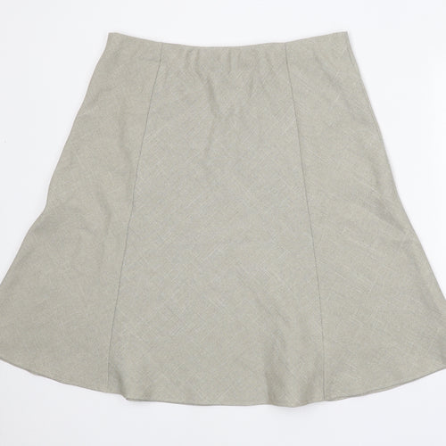 Honour Milburn Womens Beige Polyester Flare Skirt Size 16
