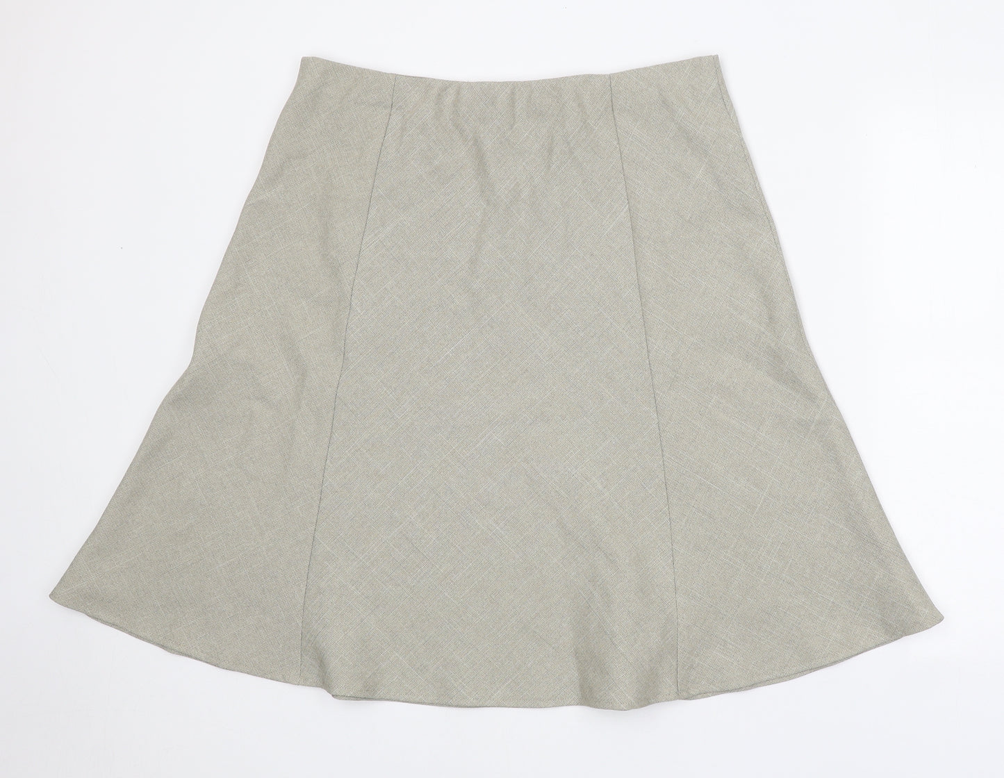 Honour Milburn Womens Beige Polyester Flare Skirt Size 16