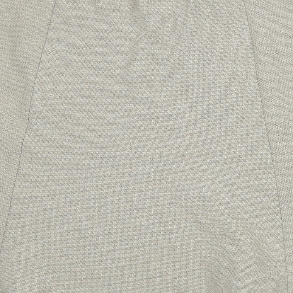 Honour Milburn Womens Beige Polyester Flare Skirt Size 16