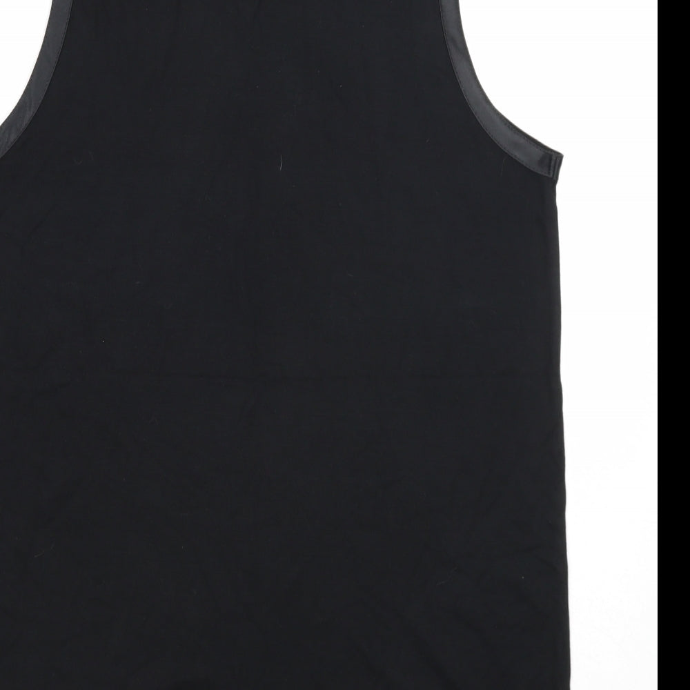 Marks and Spencer Womens Black Polyester Basic Tank Size 18 Round Neck