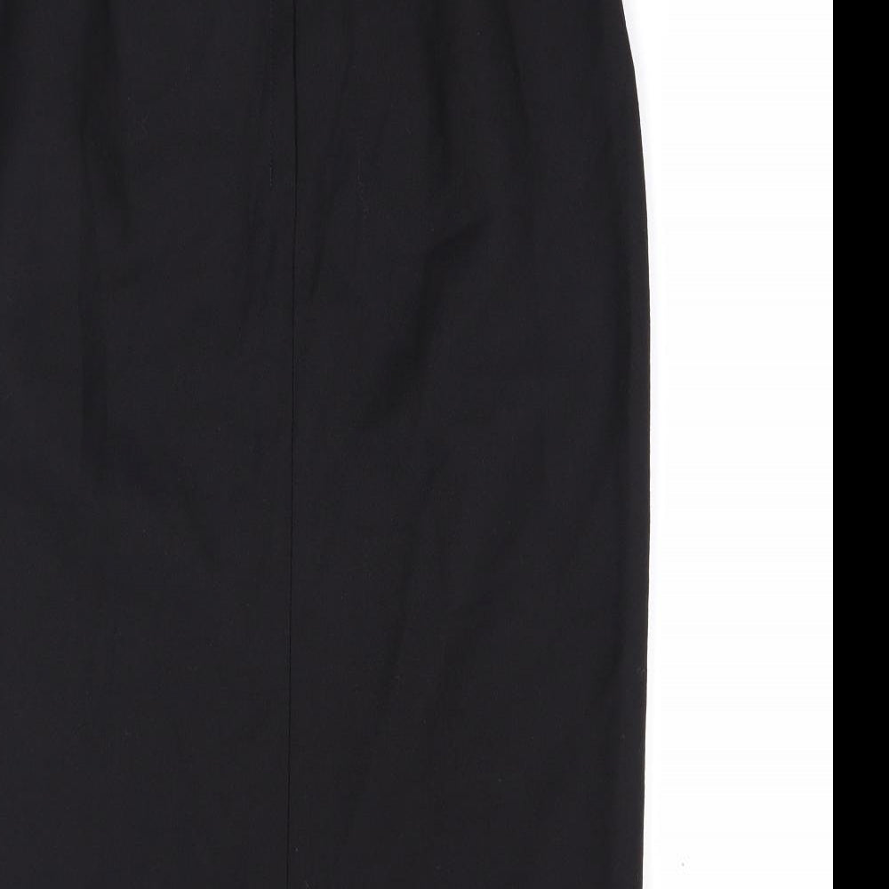 Richards Womens Black Polyester Straight & Pencil Skirt Size 12 Zip