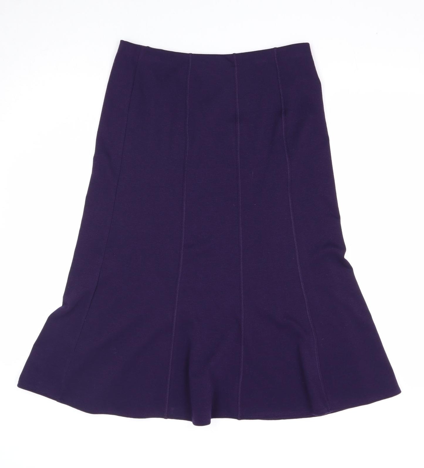 EWM Womens Purple Polyester Swing Skirt Size 12