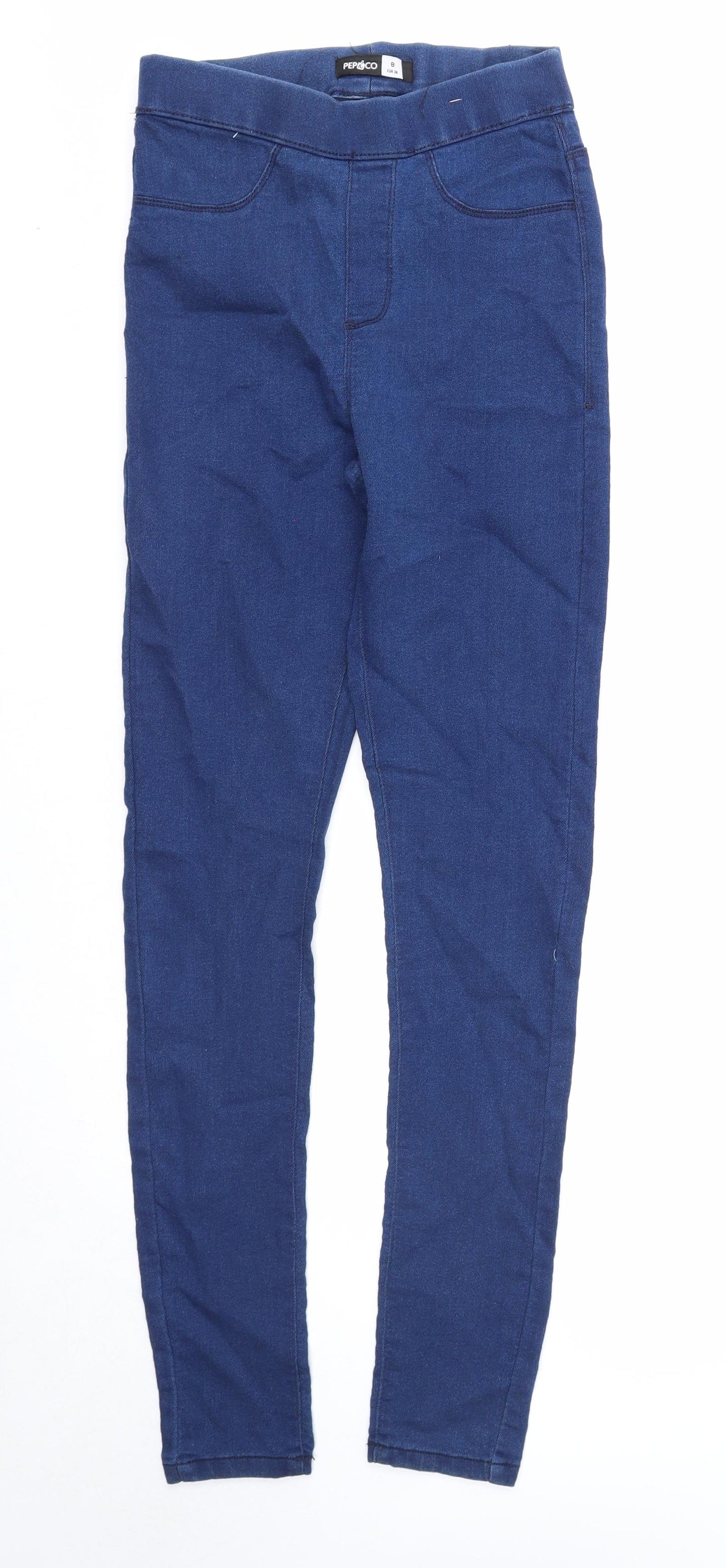 PEP&CO Womens Blue Cotton Jegging Jeans Size 8 Regular