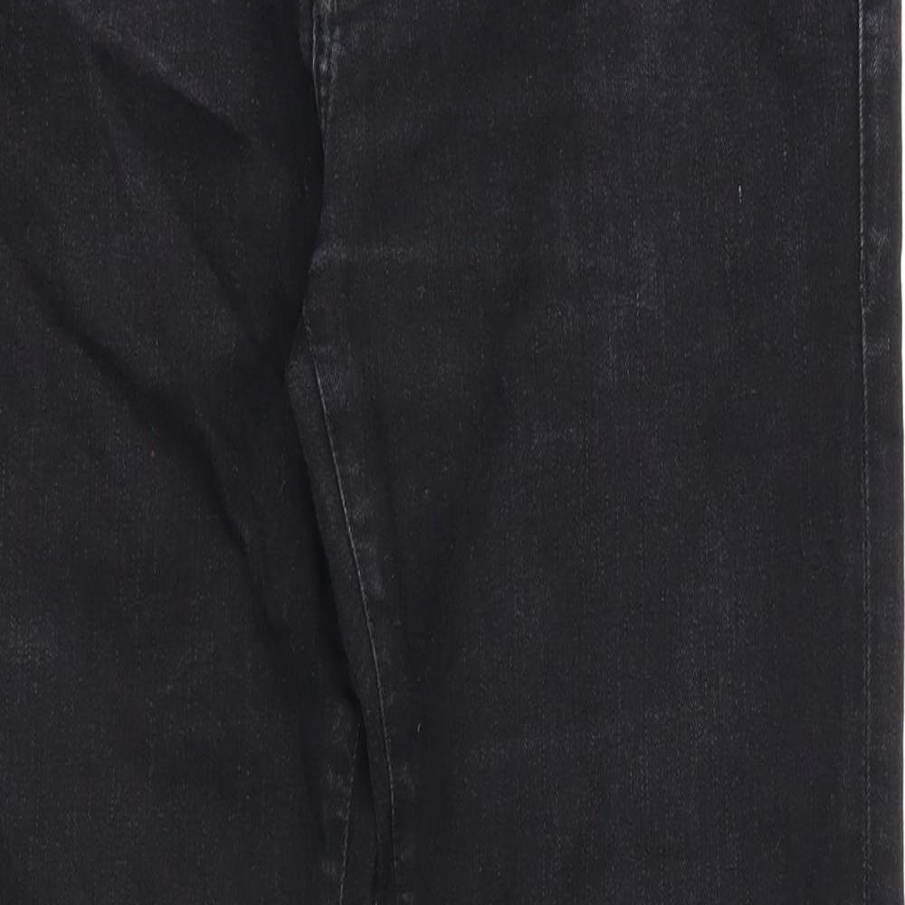 Ted Baker Mens Black Cotton Straight Jeans Size 32 in Regular Zip