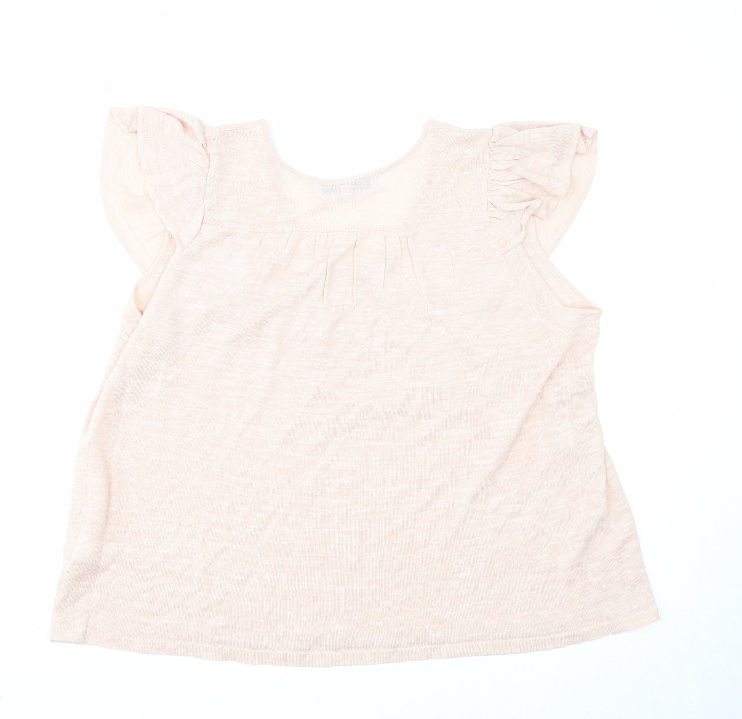 NEXT Womens Pink Acrylic Basic T-Shirt Size M V-Neck