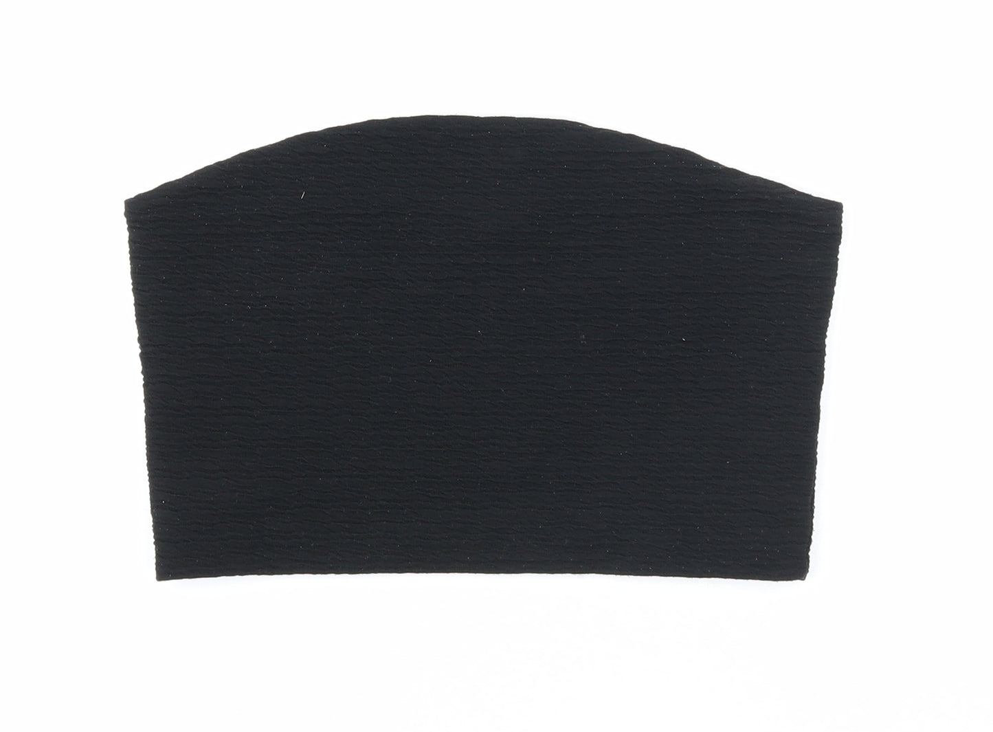River Island Womens Black Polyester Cropped Tank Size 12 Off the Shoulder