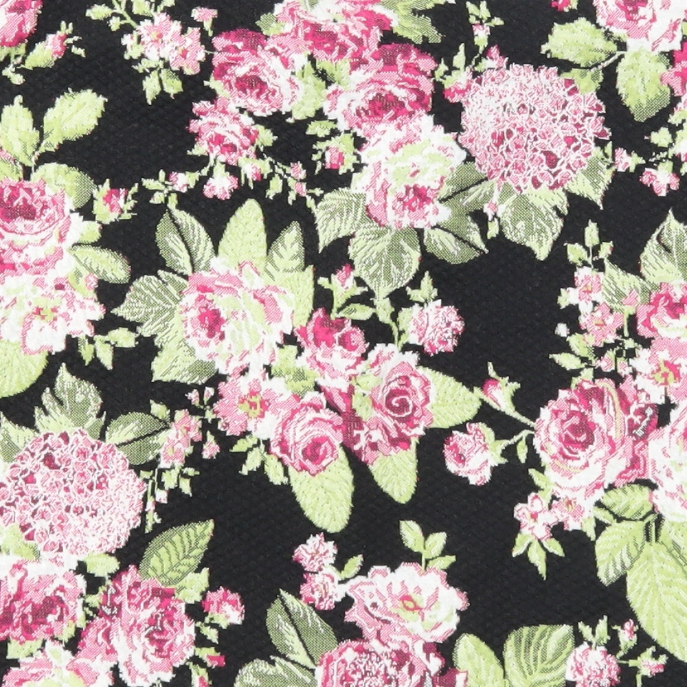 George Womens Black Floral Polyester Mini Skirt Size 16