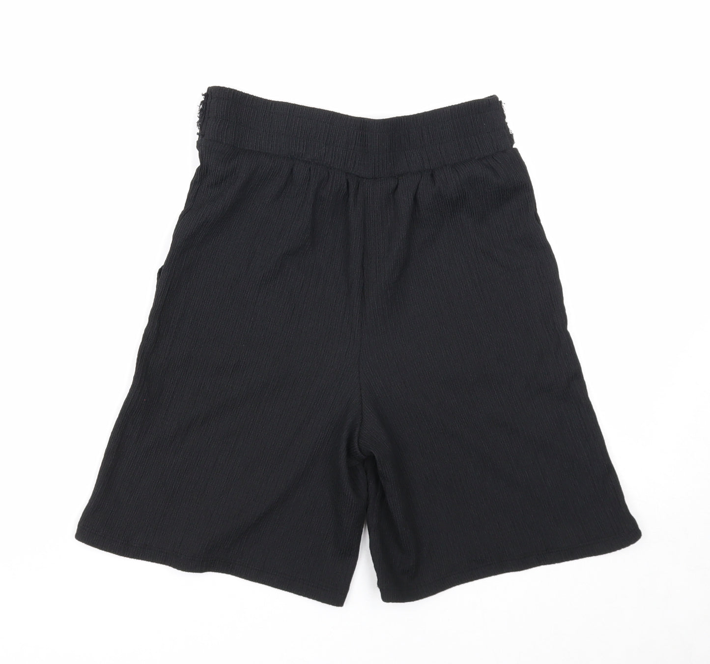 George Womens Black Polyester Bermuda Shorts Size 8 Regular Pull On