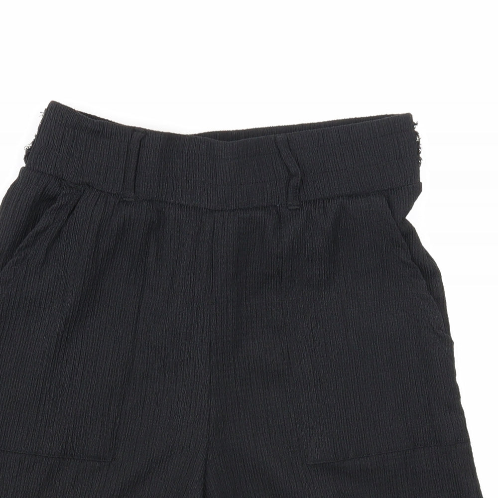 George Womens Black Polyester Bermuda Shorts Size 8 Regular Pull On