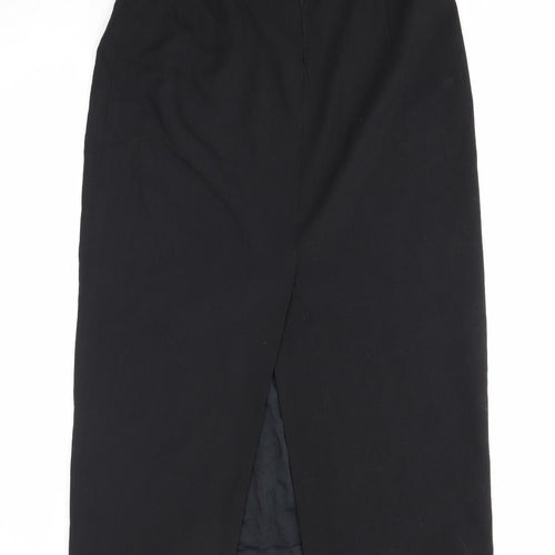 Bianca Womens Black Polyester Straight & Pencil Skirt Size 14 Zip