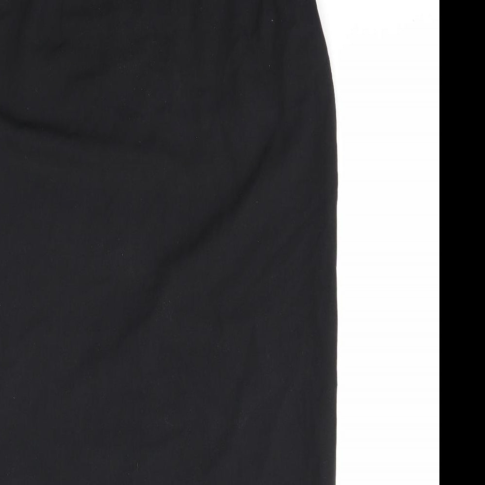 Bianca Womens Black Polyester Straight & Pencil Skirt Size 14 Zip