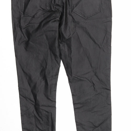 Dorothy Perkins Womens Black Viscose Trousers Size 12 Regular Zip