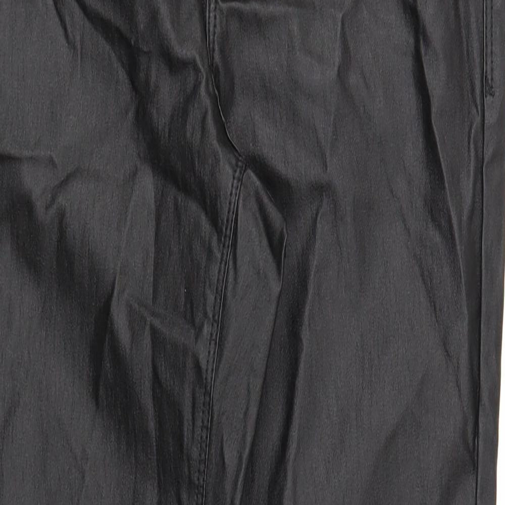 Dorothy Perkins Womens Black Viscose Trousers Size 12 Regular Zip