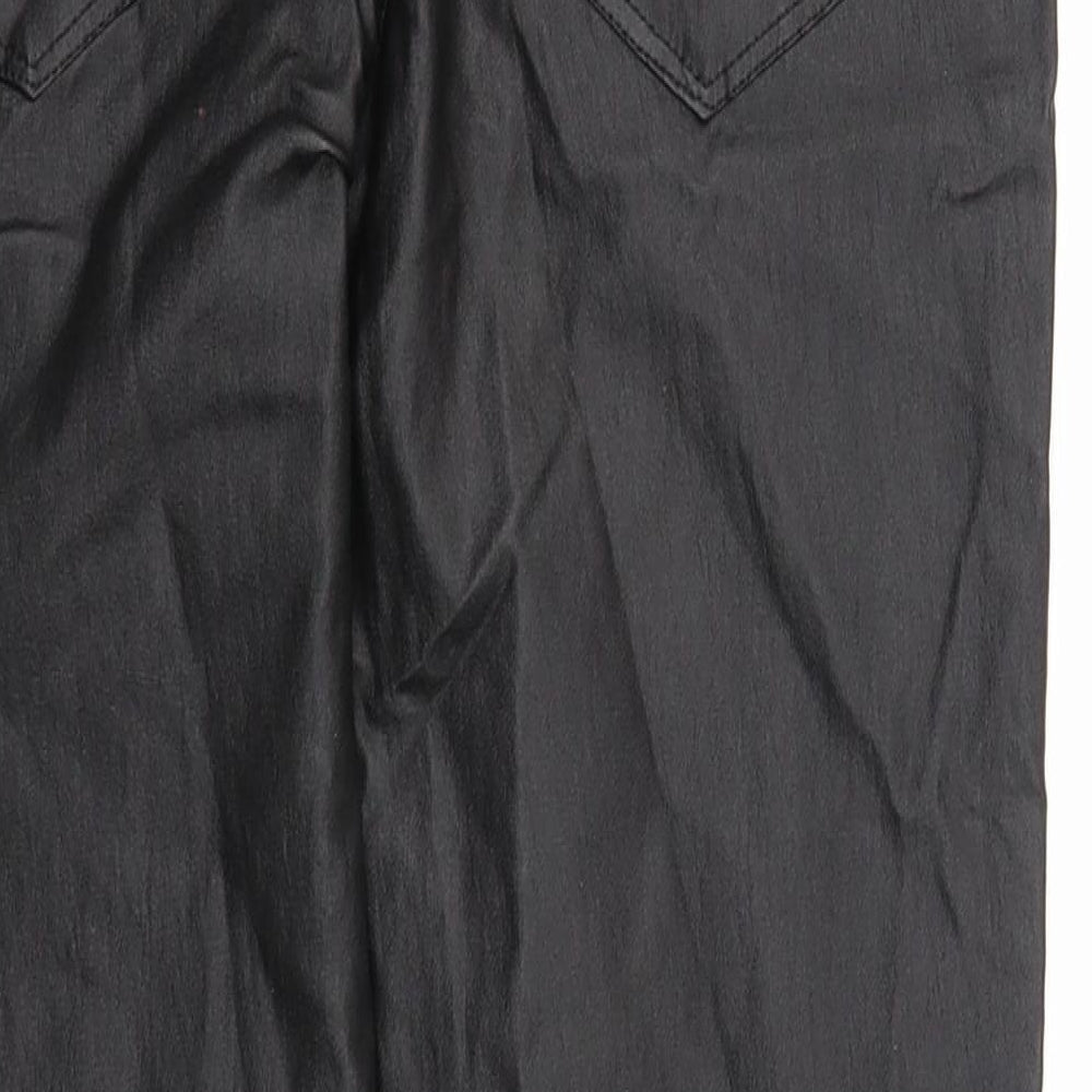Dorothy Perkins Womens Black Viscose Trousers Size 12 Regular Zip