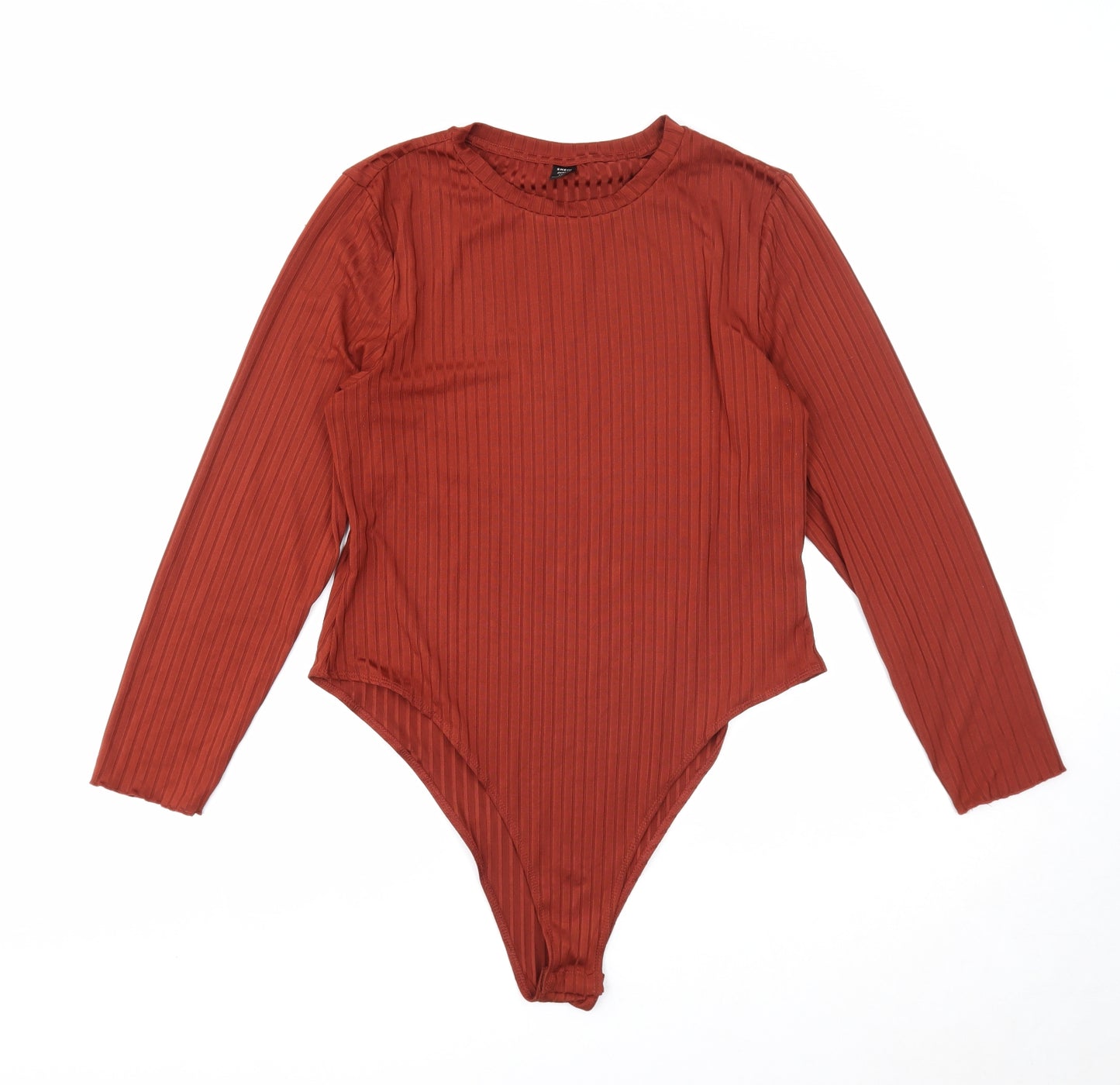 SheIn Womens Brown Polyester Bodysuit One-Piece Size XL Snap
