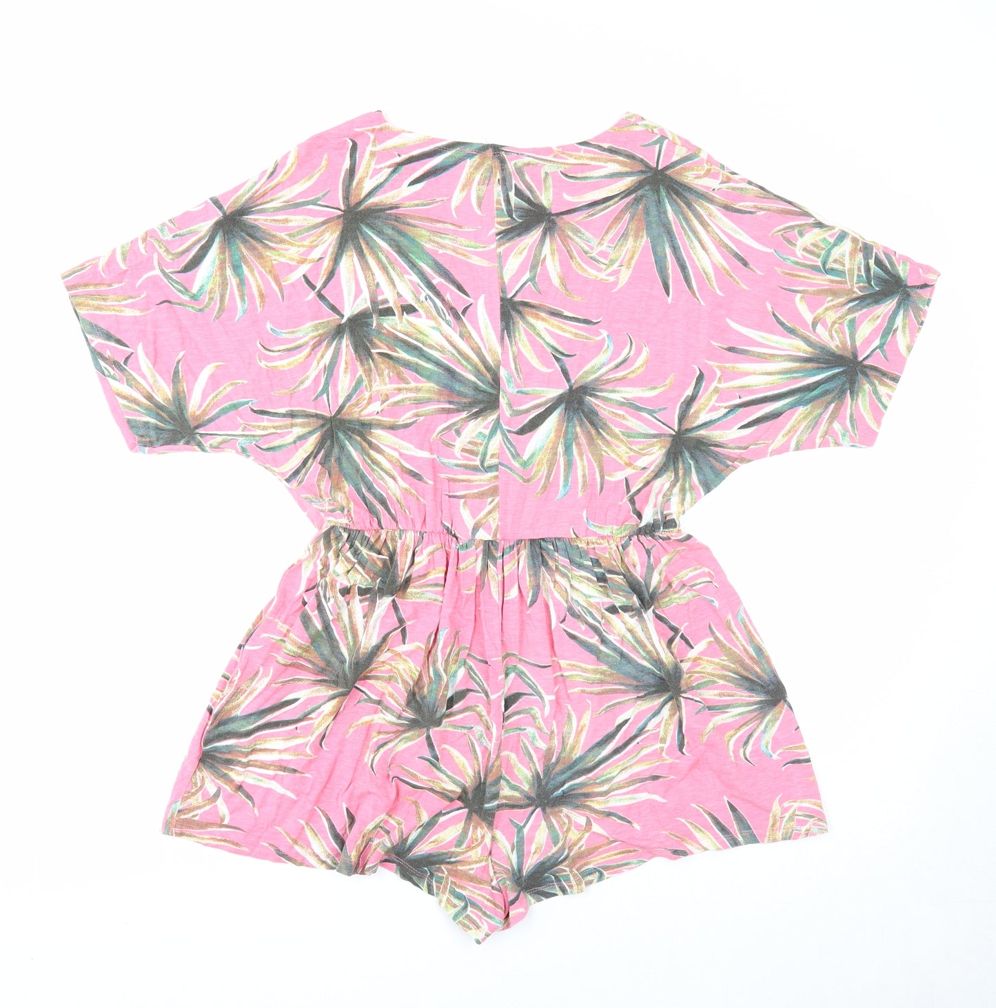 Atmosphere Womens Pink Geometric Cotton Playsuit One-Piece Size 12 Pullover