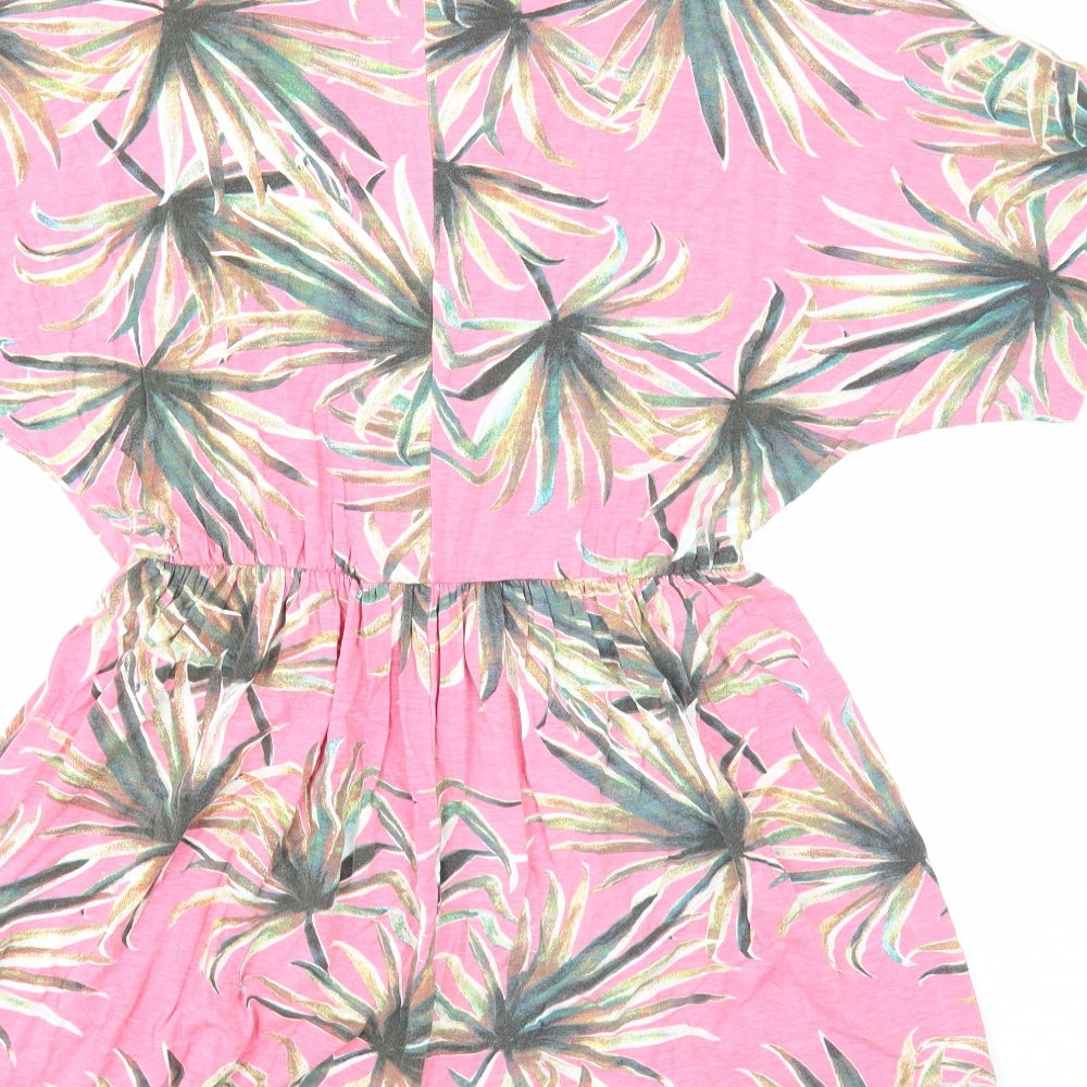 Atmosphere Womens Pink Geometric Cotton Playsuit One-Piece Size 12 Pullover