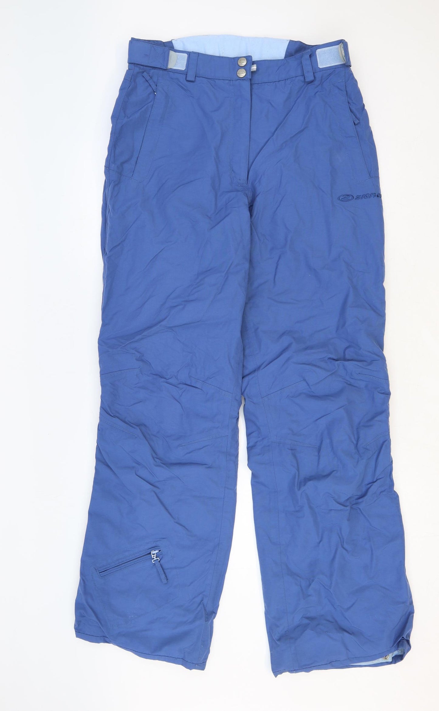 Zeiner Womens Blue Polyamide Snow Pants Trousers Size 42 in Regular Zip