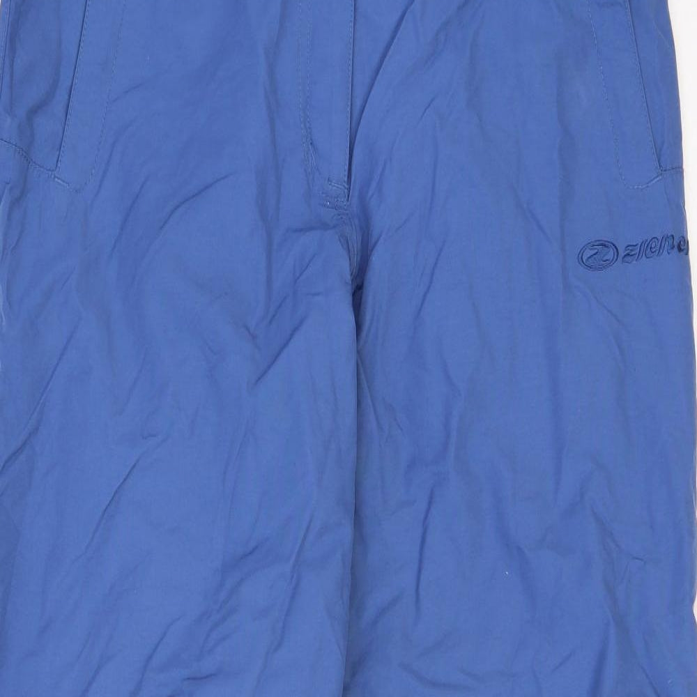 Zeiner Womens Blue Polyamide Snow Pants Trousers Size 42 in Regular Zip