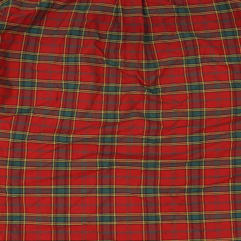 Polo Ralph Lauren Mens Red Plaid Cotton Button-Up Size L Collared Button