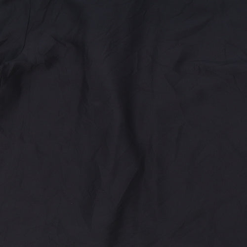 St Michael Womens Black Polyester Basic Blouse Size 12 Collared