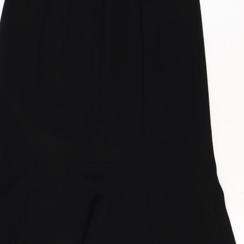 Alex&Co Womens Black Acetate Swing Skirt Size 12 Zip