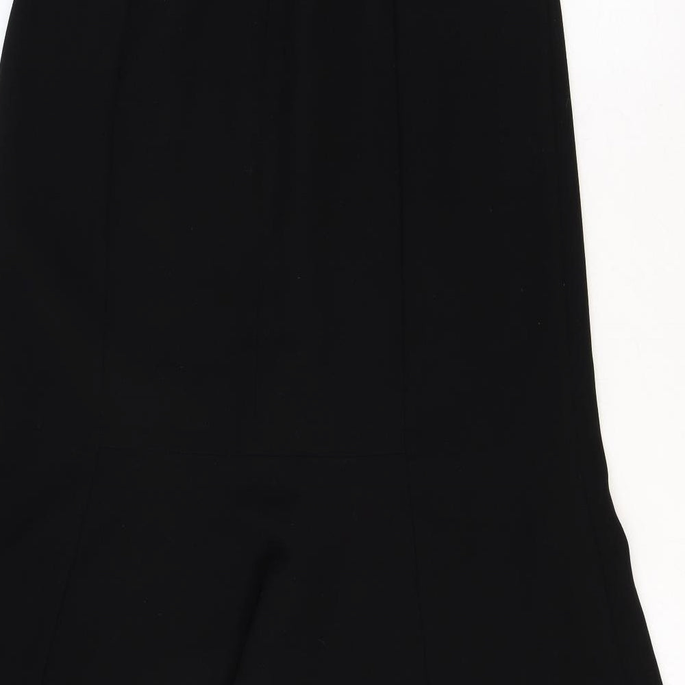 Alex&Co Womens Black Acetate Swing Skirt Size 12 Zip