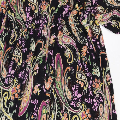 Papaya Womens Multicoloured Paisley Viscose Maxi Size 16 V-Neck Pullover