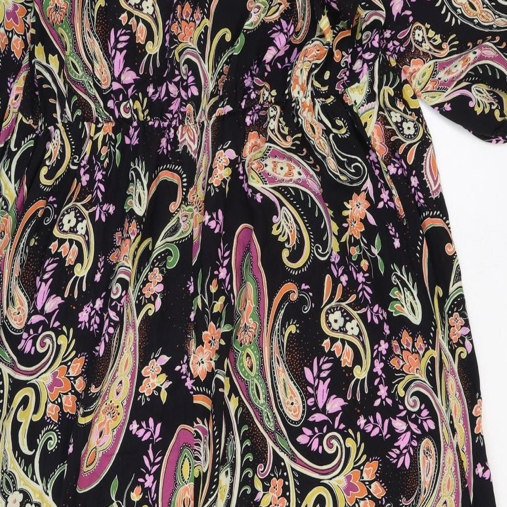 Papaya Womens Multicoloured Paisley Viscose Maxi Size 16 V-Neck Pullover
