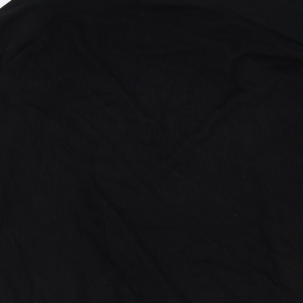 Marks and Spencer Womens Black V-Neck Polyester Cardigan Jumper Size L