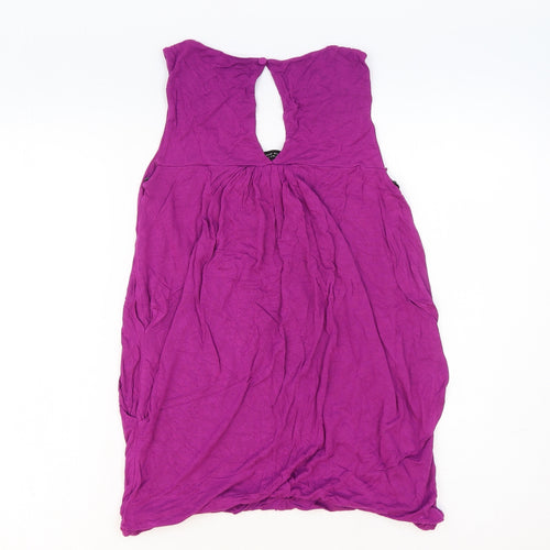 Dorothy Perkins Womens Pink Viscose Basic Tank Size 8 Round Neck