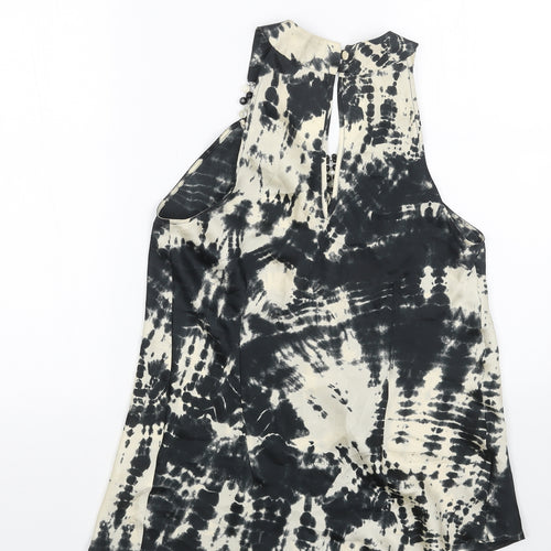 Julien Macdonald Womens Black Polyester Basic Tank Size 12 Scoop Neck