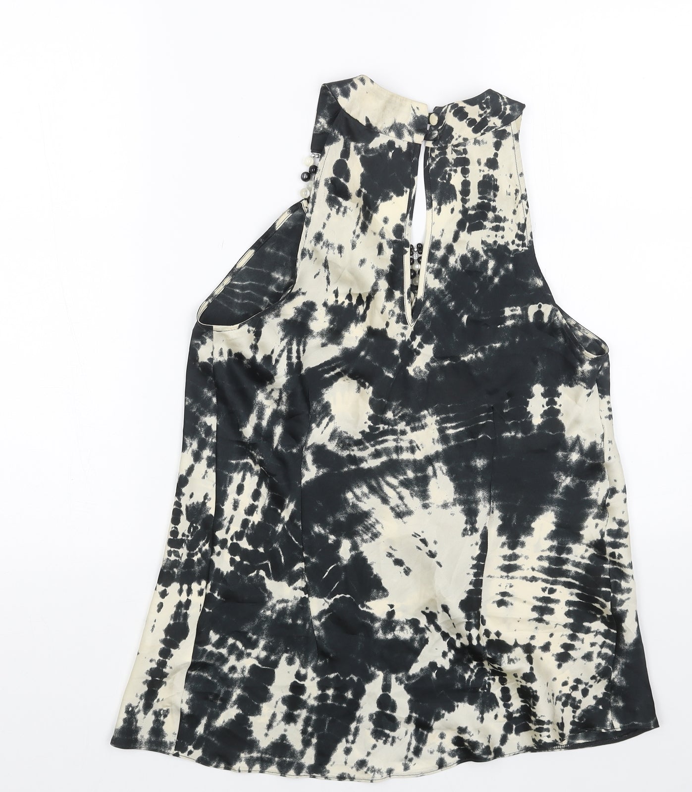 Julien Macdonald Womens Black Polyester Basic Tank Size 12 Scoop Neck