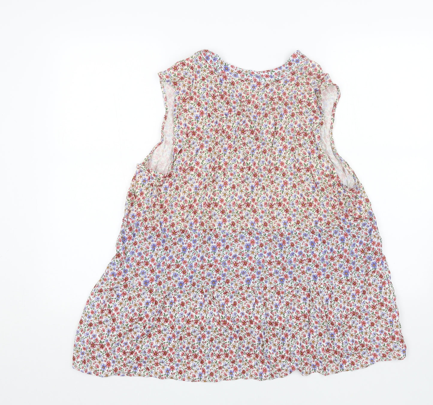 TU Womens Multicoloured Floral Viscose Basic Blouse Size 18 V-Neck