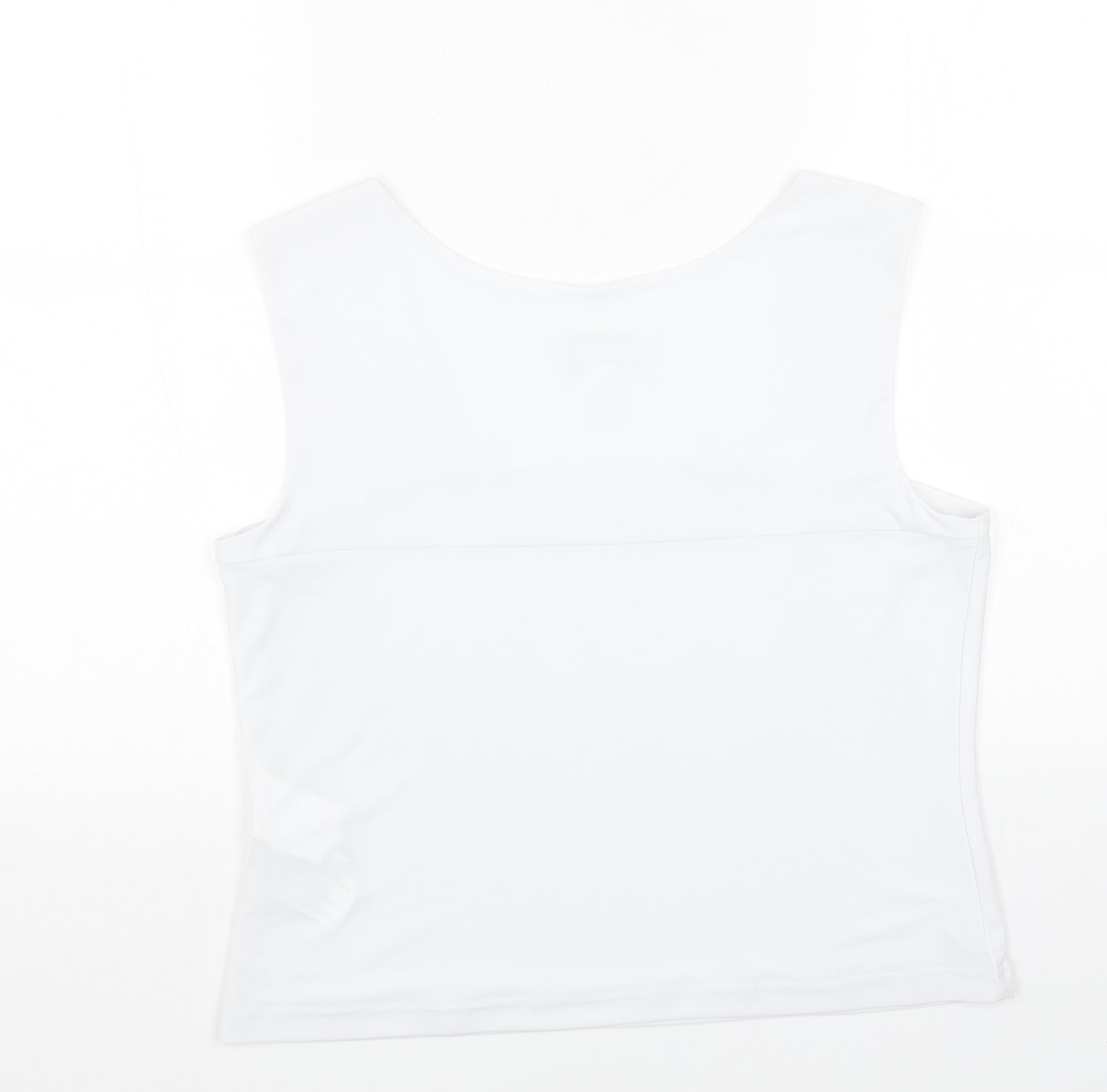 Joseph Ribkoff Womens White Polyester Basic Tank Size 16 Square Neck