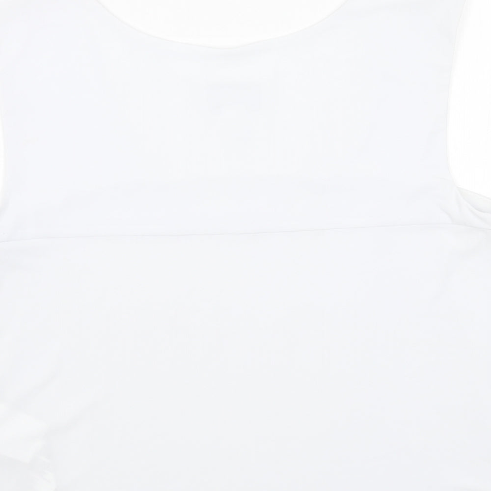 Joseph Ribkoff Womens White Polyester Basic Tank Size 16 Square Neck