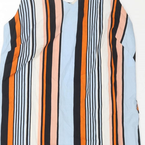 Primark Womens Multicoloured Striped Polyester Camisole Tank Size 8 V-Neck