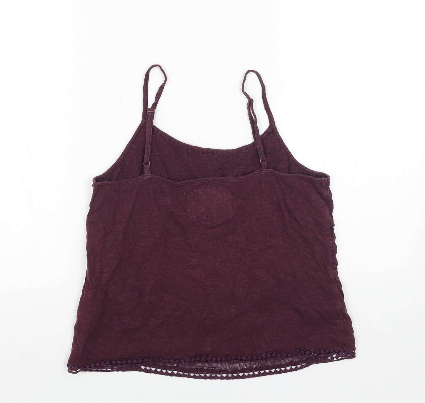 Superdry Womens Purple Cotton Camisole Tank Size S Scoop Neck