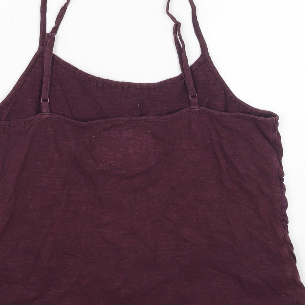 Superdry Womens Purple Cotton Camisole Tank Size S Scoop Neck