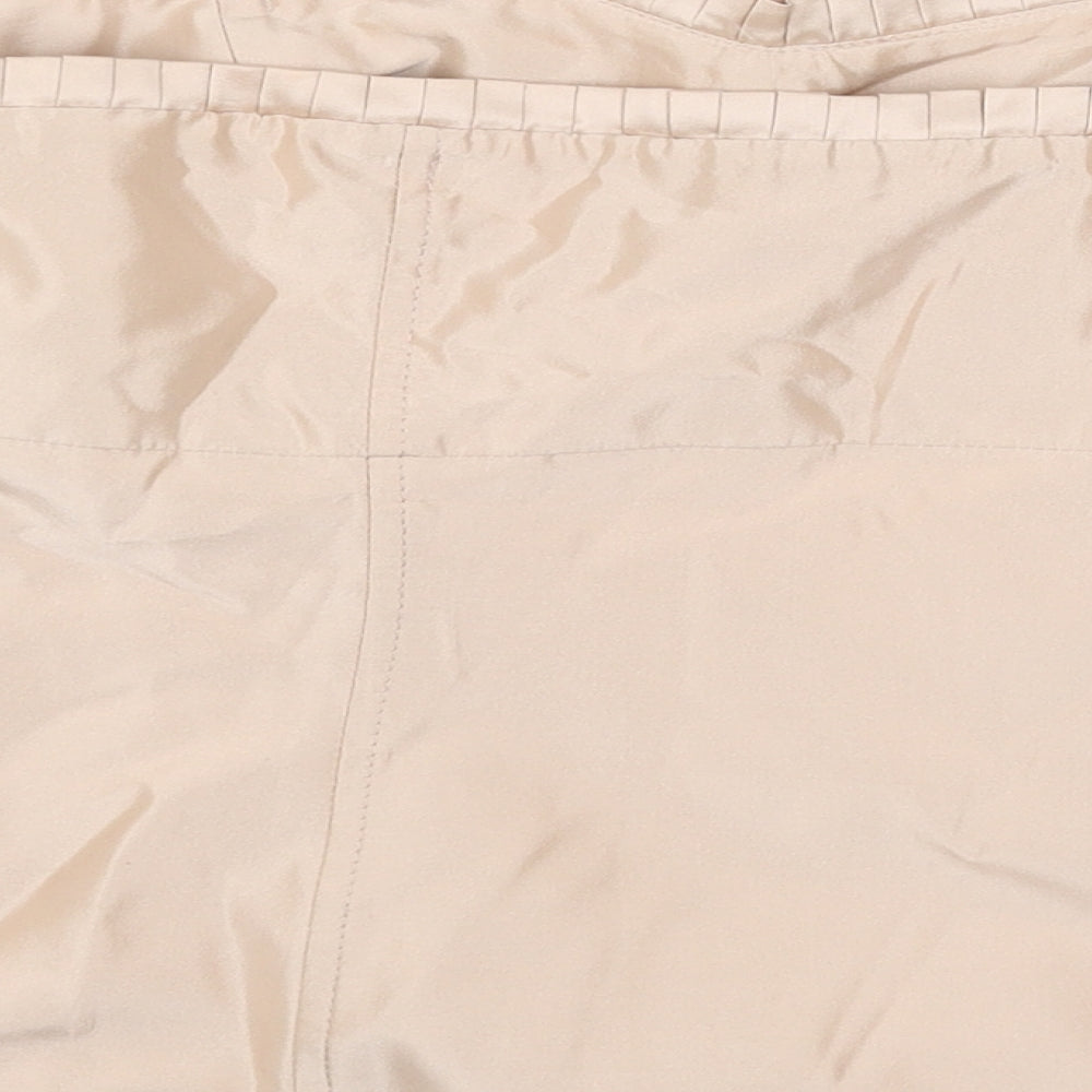 Whistles Womens Beige Acetate Cropped Blouse Size 14 Off the Shoulder