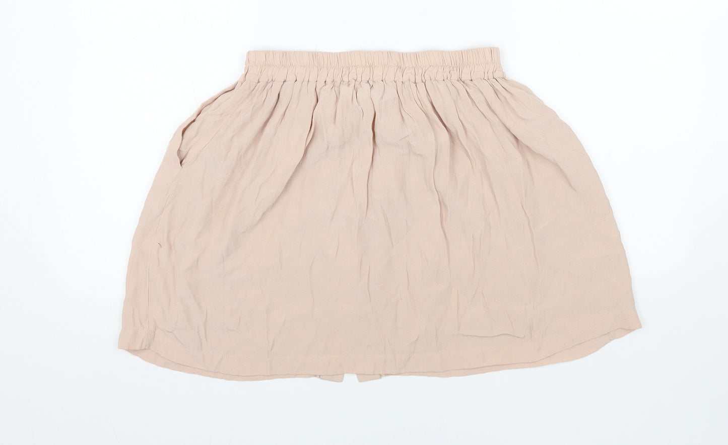Zara Womens Pink Viscose Mini Skirt Size S